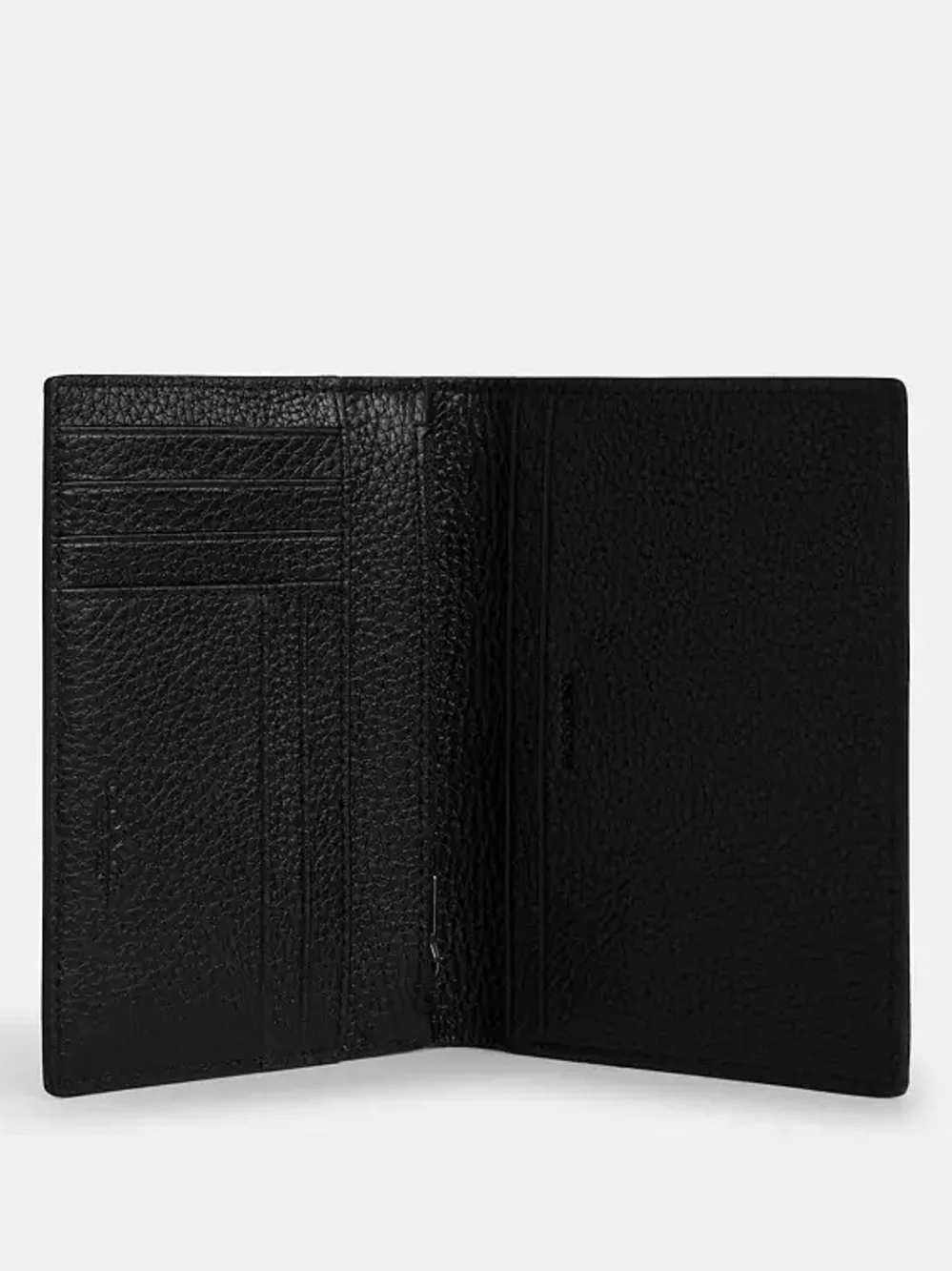 NWT Coach Black Textured Leather Passport Wallet
